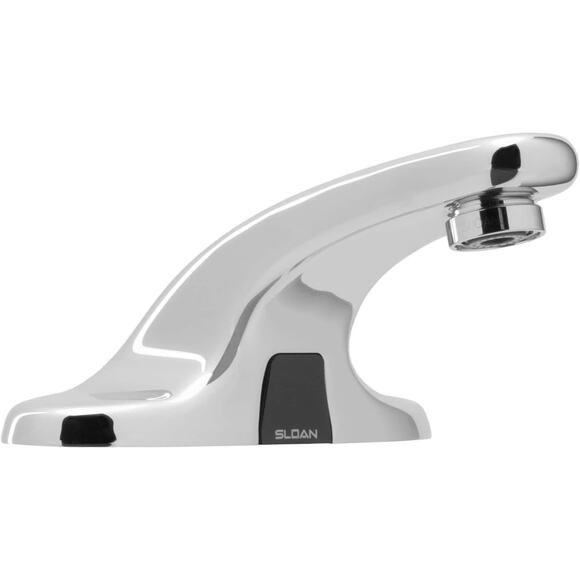 SLOAN EBF-650-BAT-TEE-CP-0.5GPM-MLM-IR-FCT Sensor Faucet Chrome, 3-Hole Low Arc - Picture 1 of 7